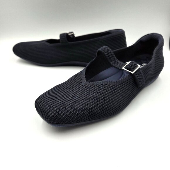 Vivaia Shoes Womens 42 /10.5 Navy Blue Margot Square Toe Mary Jane - Picture 2 of 10